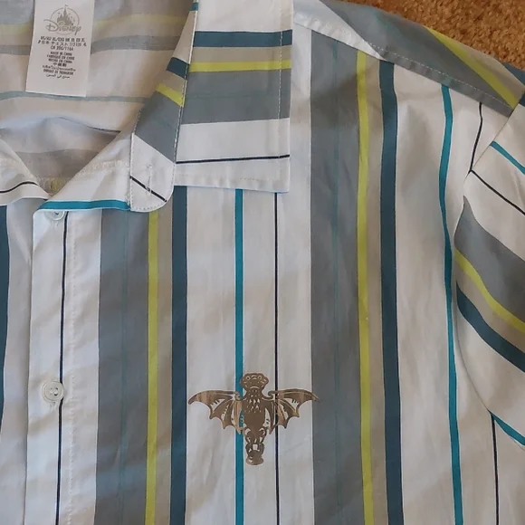 Disney Haunted Mansion Multicolor Striped Button Down Shirt - Picture 2 of 9